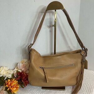 Coach Legacy East West Tassel ~Leather‎ Shoulder Bag ~ Caramel Color